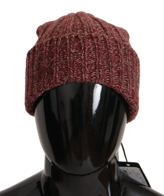 Bordeaux Cashmere Blend Beanie Hat