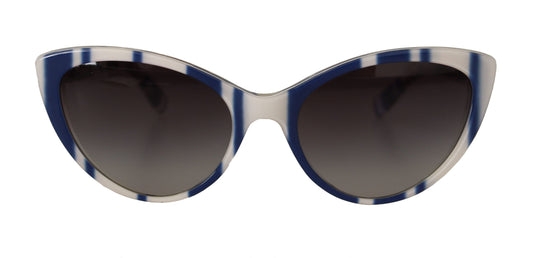 Elegant Blue & White Women's Sunglasses