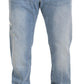 Light Blue Washed Cotton Denim Jeans