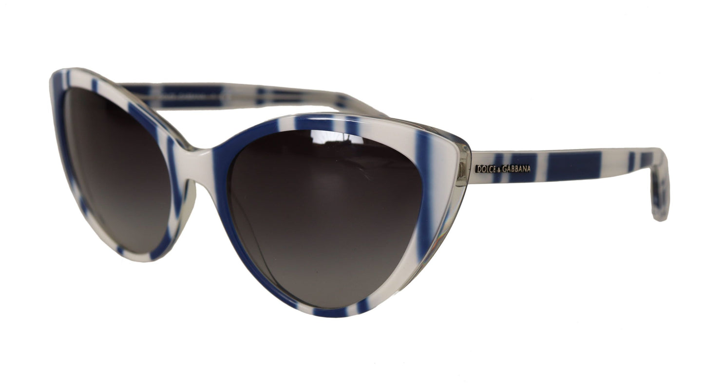 Elegant Blue & White Women's Sunglasses