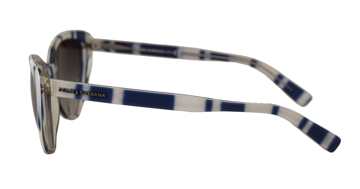 Elegant Blue & White Women's Sunglasses