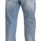 Light Blue Washed Cotton Denim Jeans