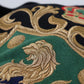 Black Cashmere Turtleneck with Gold Crown Embroidery
