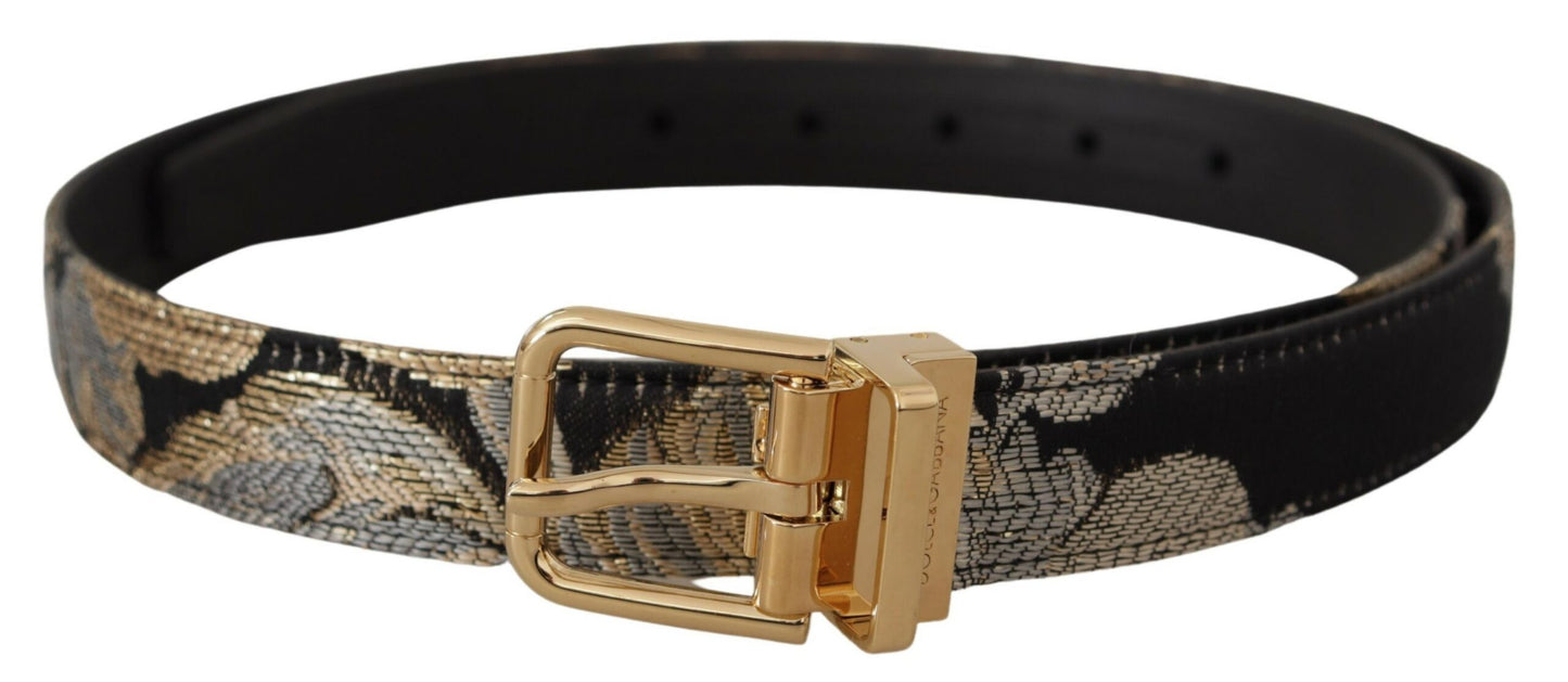 Multicolored Jacquard Leather Belt