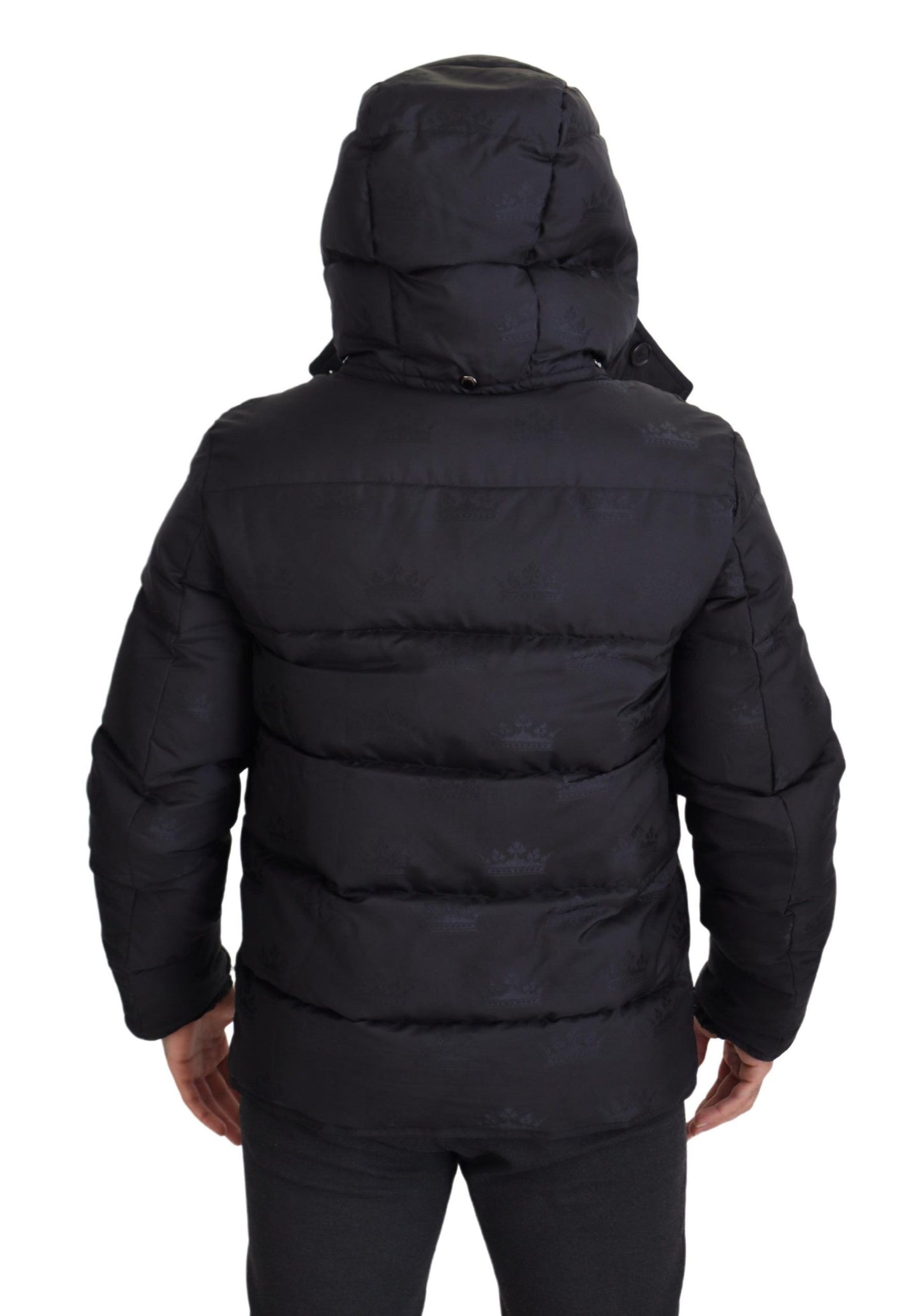 Elegant Quilted Puffer Jacket in Black