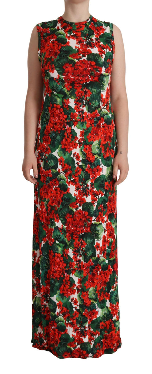 Elegant Floral Sheath Long Dress