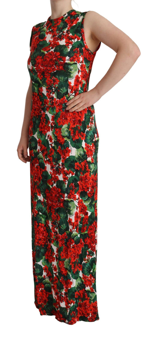 Elegant Floral Sheath Long Dress