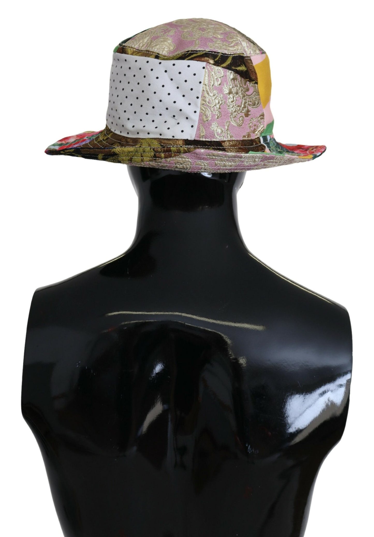 Multicolor Patchwork Bucket Fedora Cap