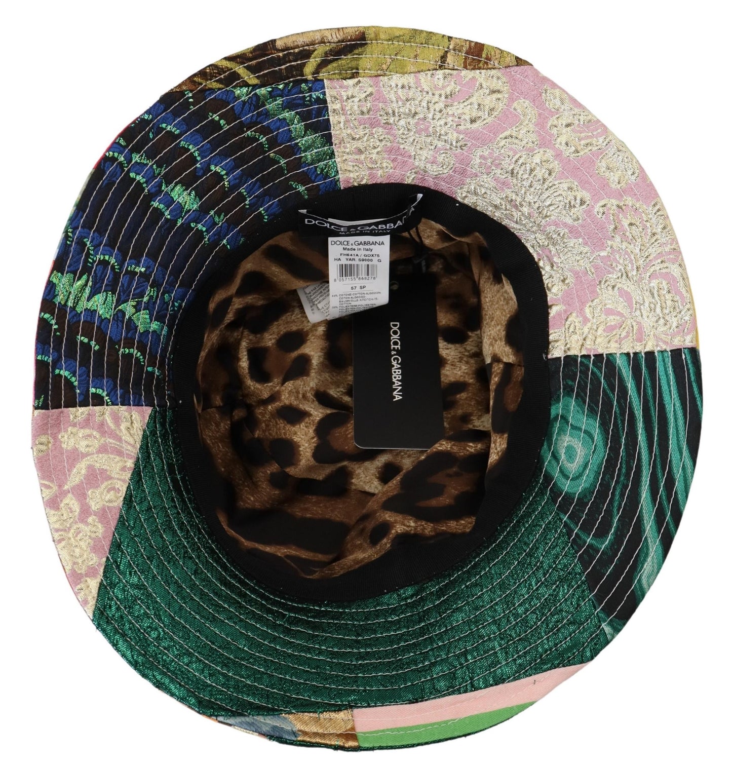 Multicolor Patchwork Bucket Fedora Cap
