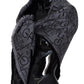 Grey Wool Logo Print Wrap Warmer Shawl Scarf