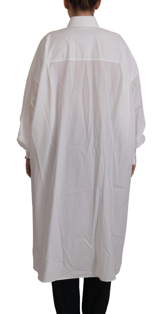 Elegant White Cotton Buttoned Shirt