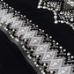 Elegant Black Embellished Cotton Sweater