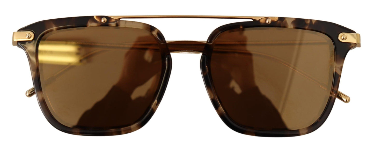 Elegant Brown and Gold Men's Sunglasses