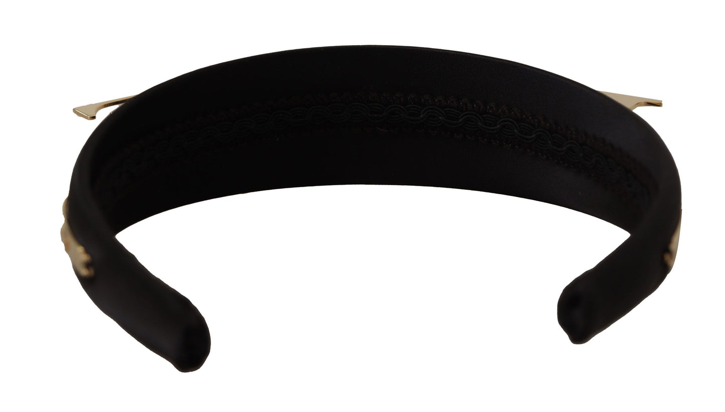 Elegant Black Gold Love Diadem Headband