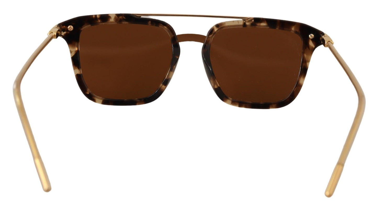 Elegant Brown and Gold Men's Sunglasses