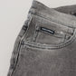 Grey Washed Cotton Skinny Denim Jeans