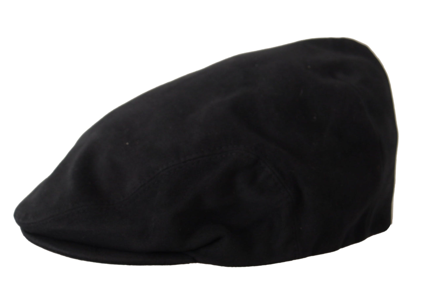 Elegant Black Cotton Newsboy Hat