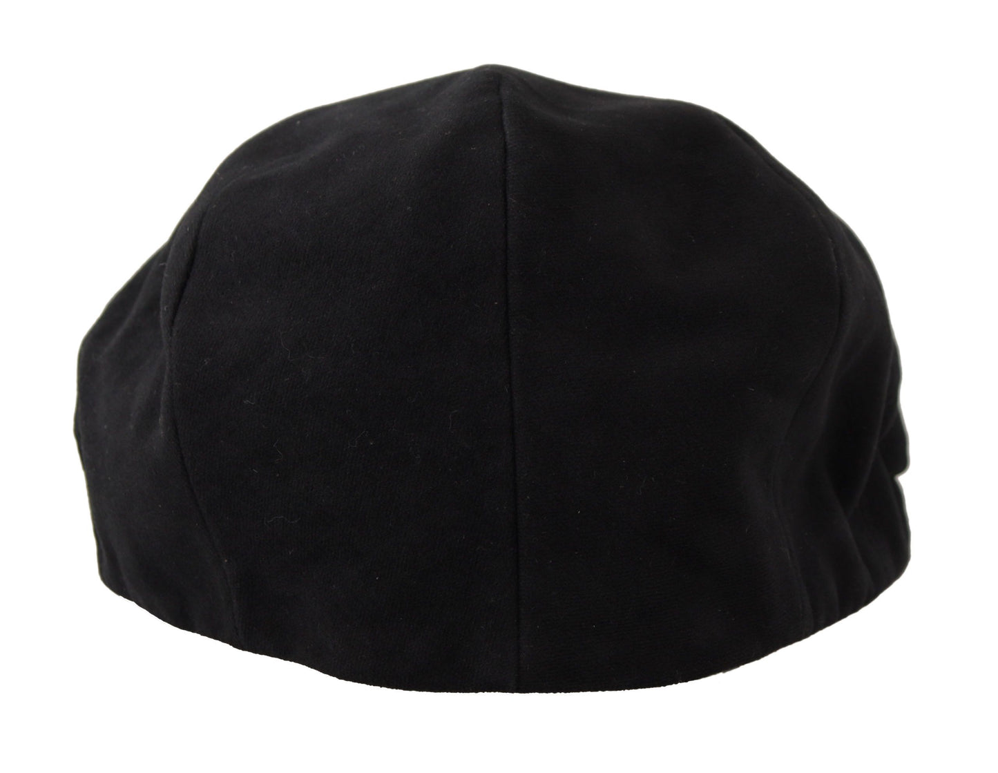 Elegant Black Cotton Newsboy Hat