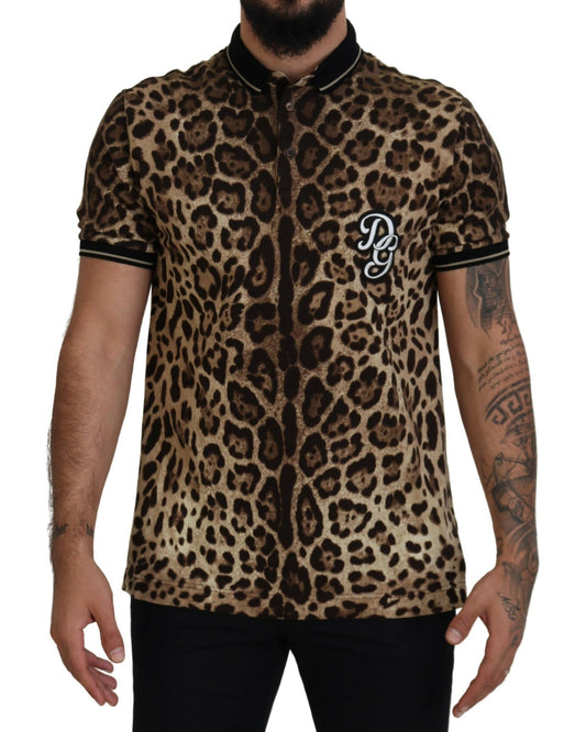 Leopard Print Cotton Casual Tee