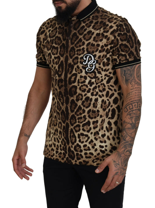 Leopard Print Cotton Casual Tee