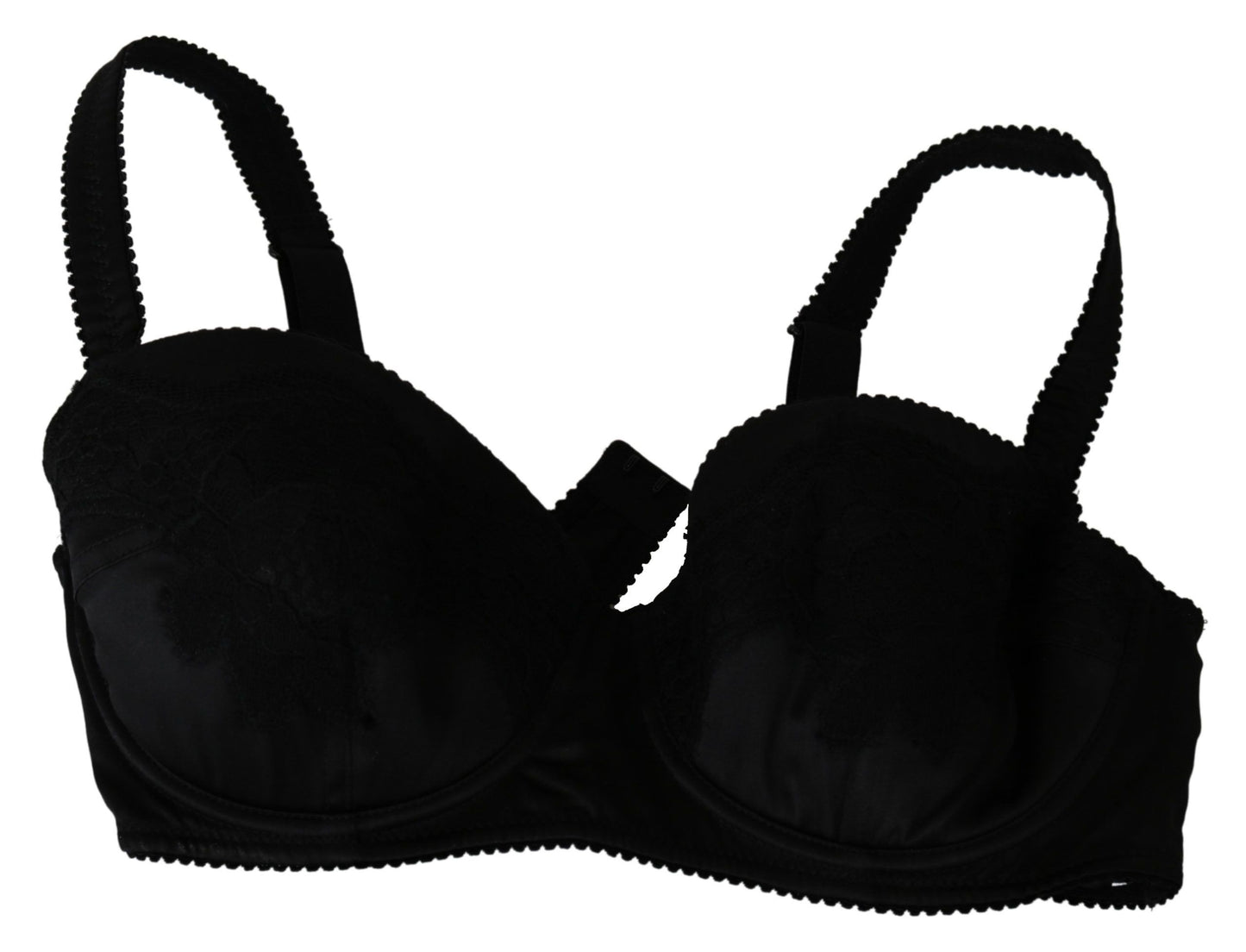 Elegant Black Lace Silk Bra