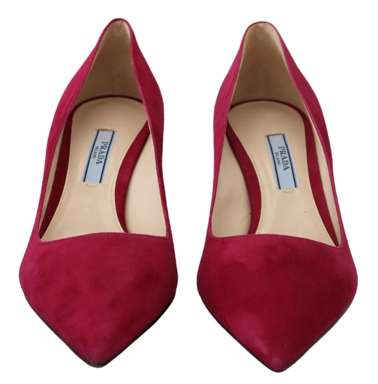 Elegant Dark Pink Suede Heels Pumps