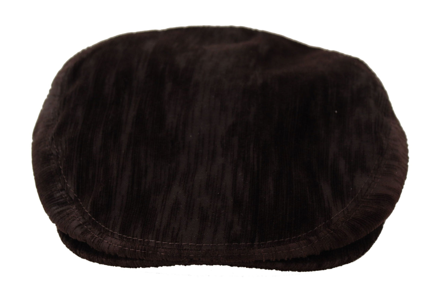 Elegant Cotton Newsboy Hat in Brown