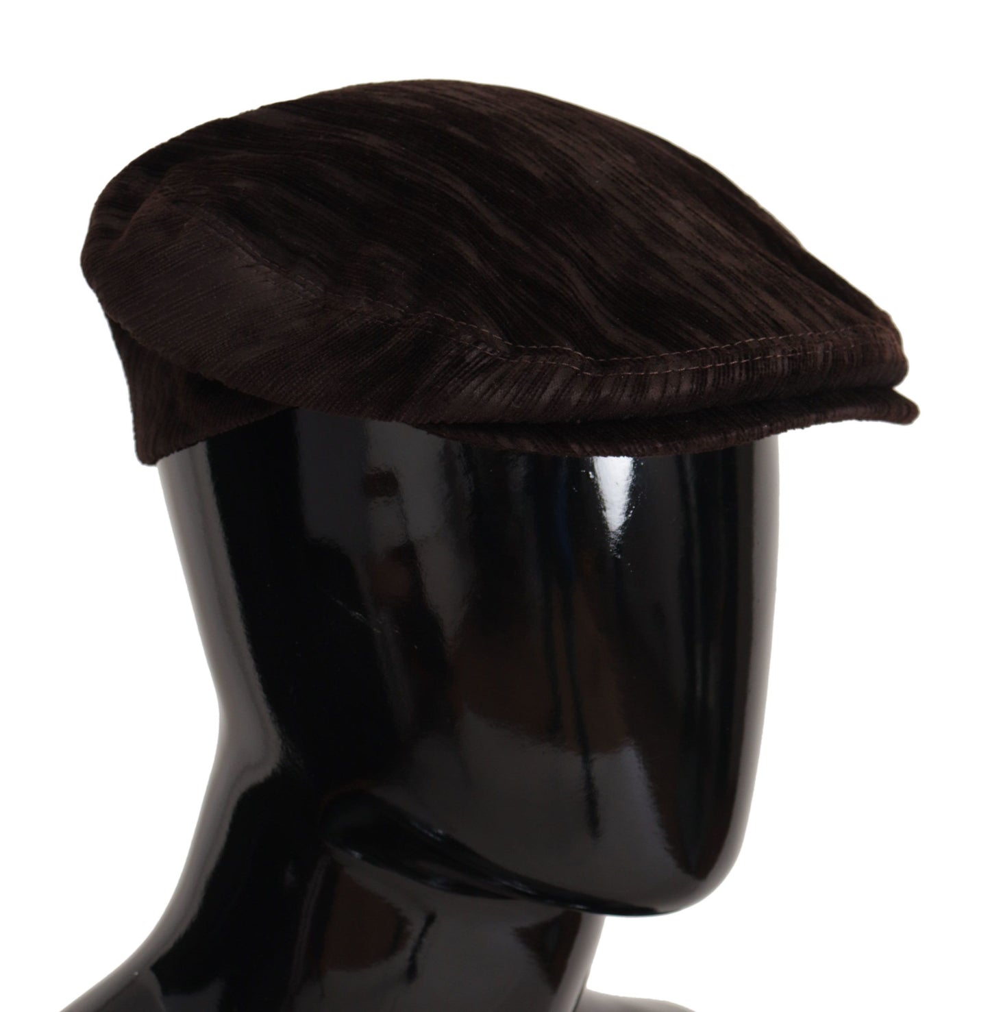 Elegant Cotton Newsboy Hat in Brown