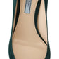 Elegant Green Suede Heels Pumps