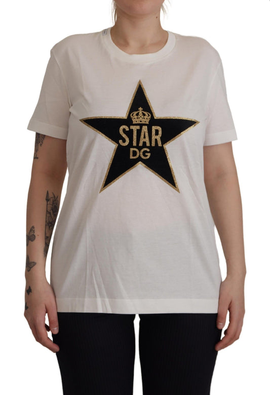 Iconic Crown Star Print Crew Neck Tee