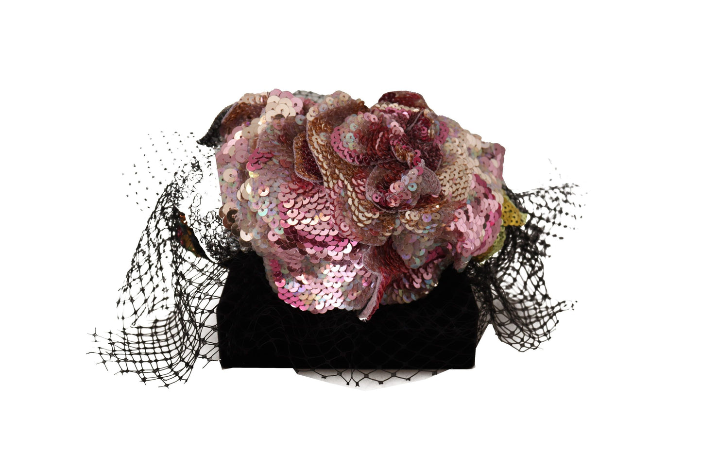 Elegant Floral Sequined Diadem Fascinator