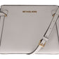 Chic White Leather CASSIE Shoulder Bag