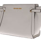 Chic White Leather CASSIE Shoulder Bag