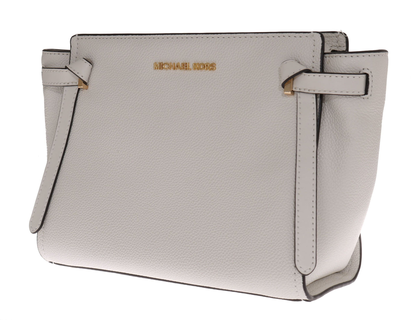 Chic White Leather CASSIE Shoulder Bag