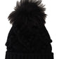 Elegant Cable Knit Cashmere Bobble Hat