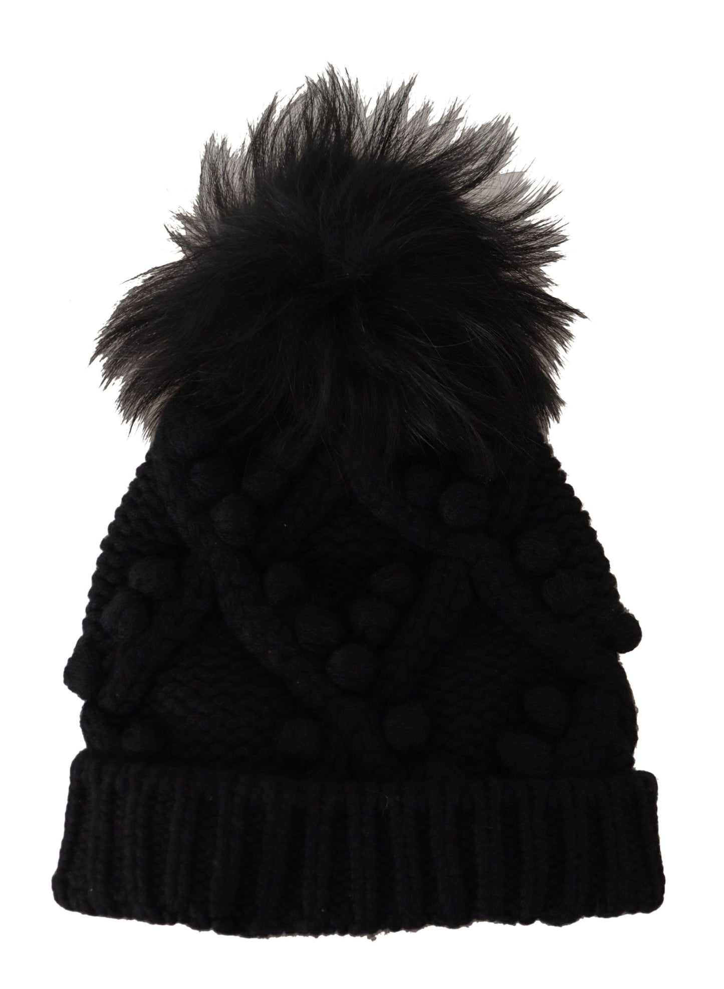 Elegant Cable Knit Cashmere Bobble Hat