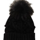 Elegant Cable Knit Cashmere Bobble Hat