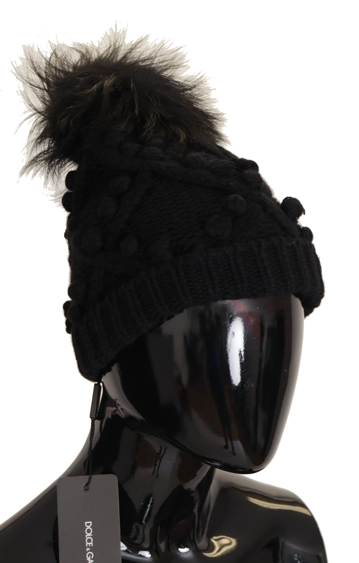 Elegant Cable Knit Cashmere Bobble Hat