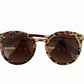 Elegant Leopard Oval Sunglasses