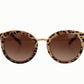 Elegant Leopard Oval Sunglasses