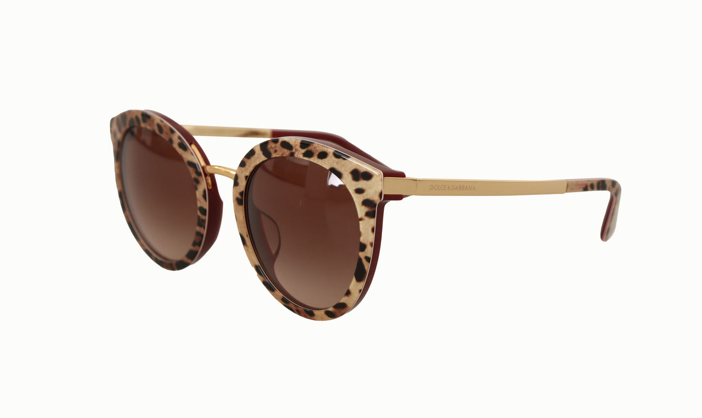 Elegant Leopard Oval Sunglasses