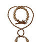 Golden Leopard Beaded Choker Necklace