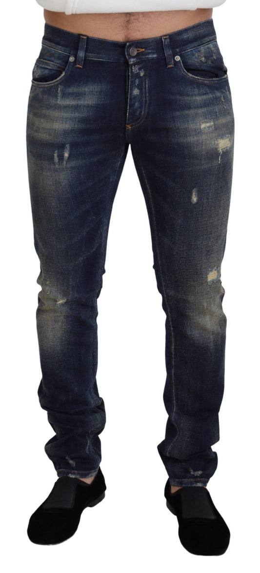 Elevated Blue Wash Jeans for Sleek Style