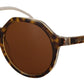 Elegant Brown Acetate Sunglasses for Women