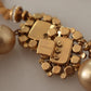 Golden Leopard Beaded Choker Necklace