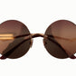 Elegant Gold and Brown Designer Sunglasses