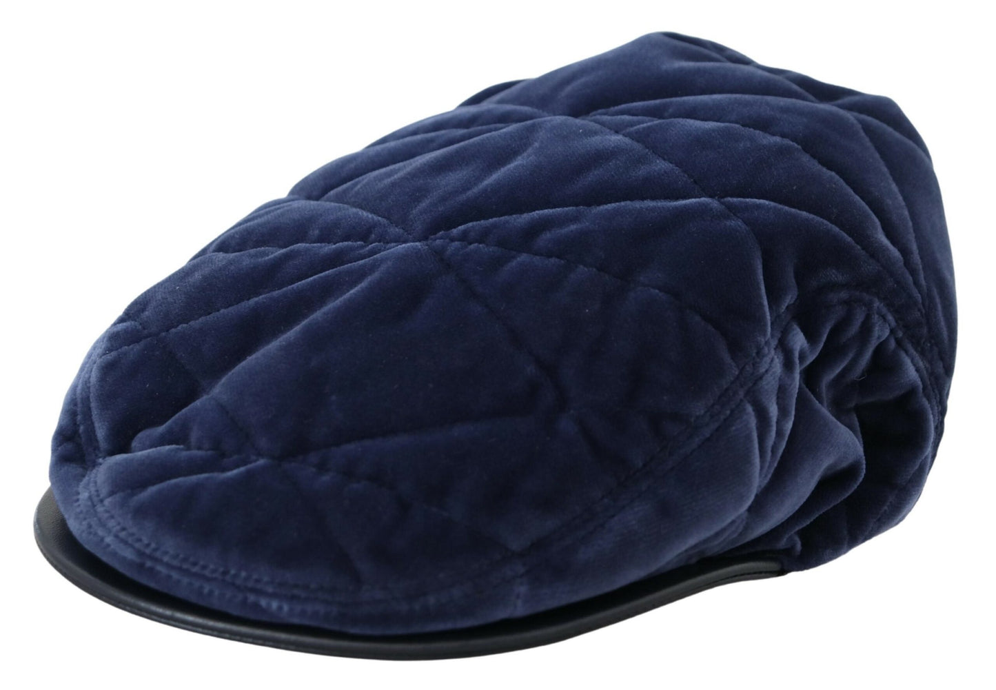 Chic Blue Newsboy Cap - Italian Crafted Elegance