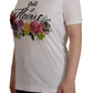 Chic Floral Print Cotton Tee for Her