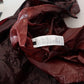 Elegant Bordeaux Full Zip Hooded Jacket