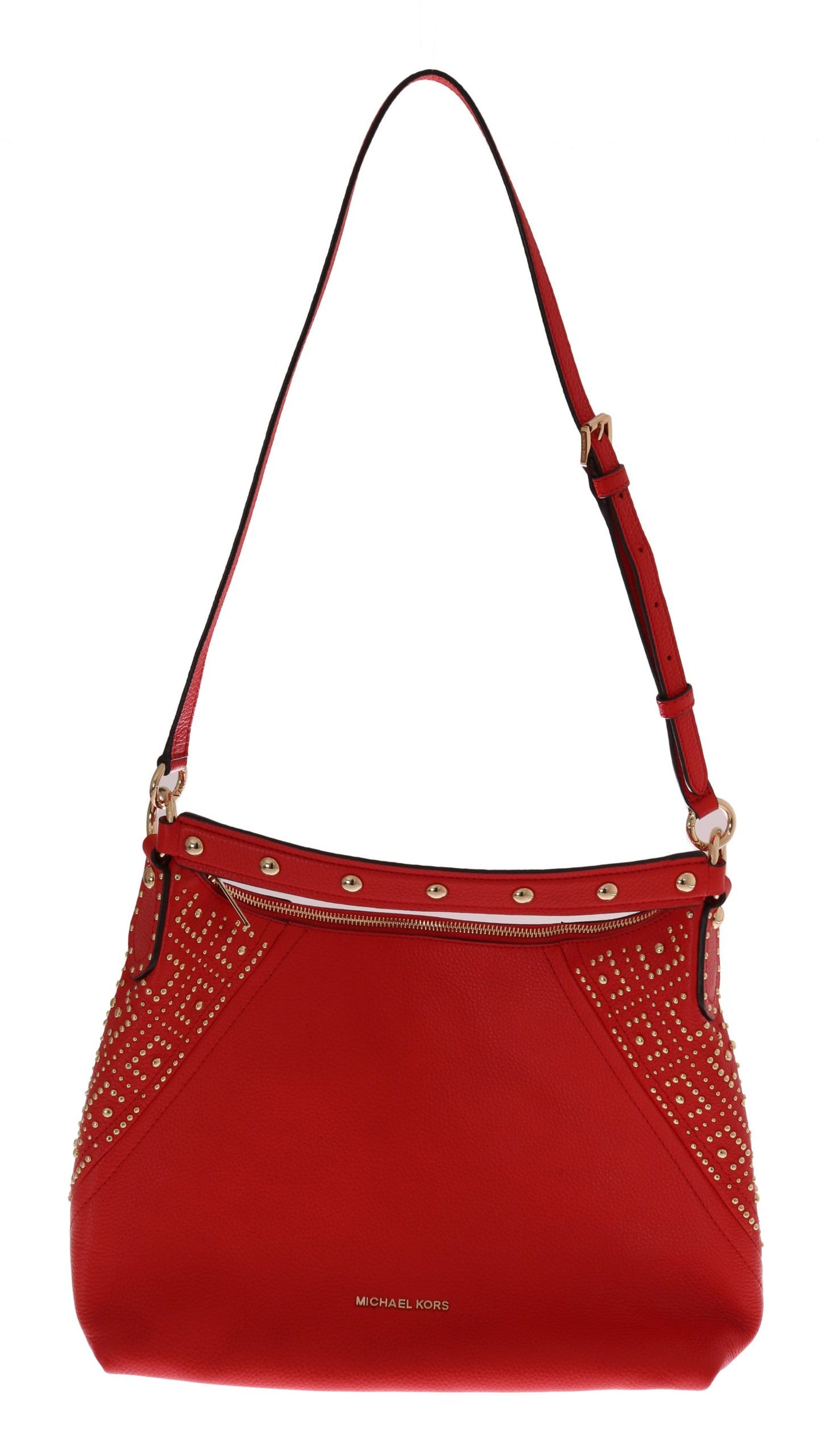 Chic Red Leather ARIA Shoulder Bag